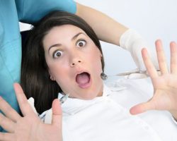 Woman with dental anxiety